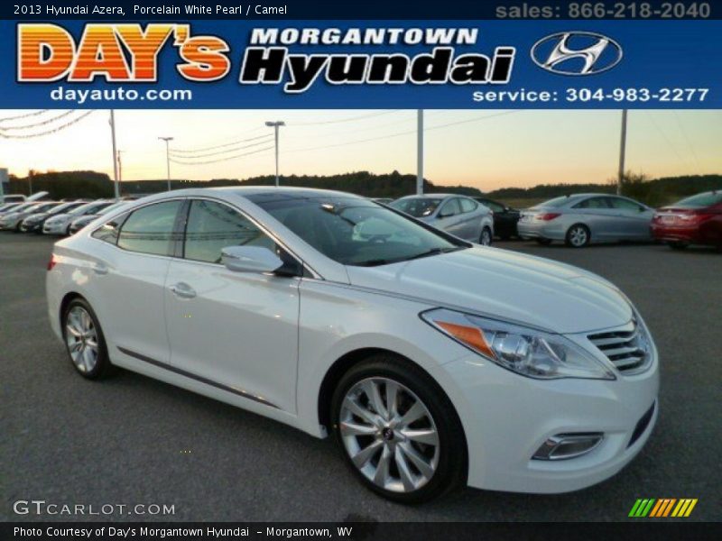 Porcelain White Pearl / Camel 2013 Hyundai Azera