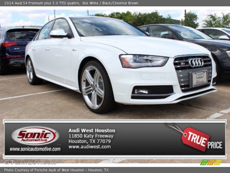 Ibis White / Black/Chestnut Brown 2014 Audi S4 Premium plus 3.0 TFSI quattro