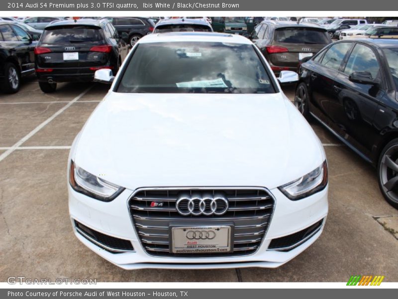 Ibis White / Black/Chestnut Brown 2014 Audi S4 Premium plus 3.0 TFSI quattro