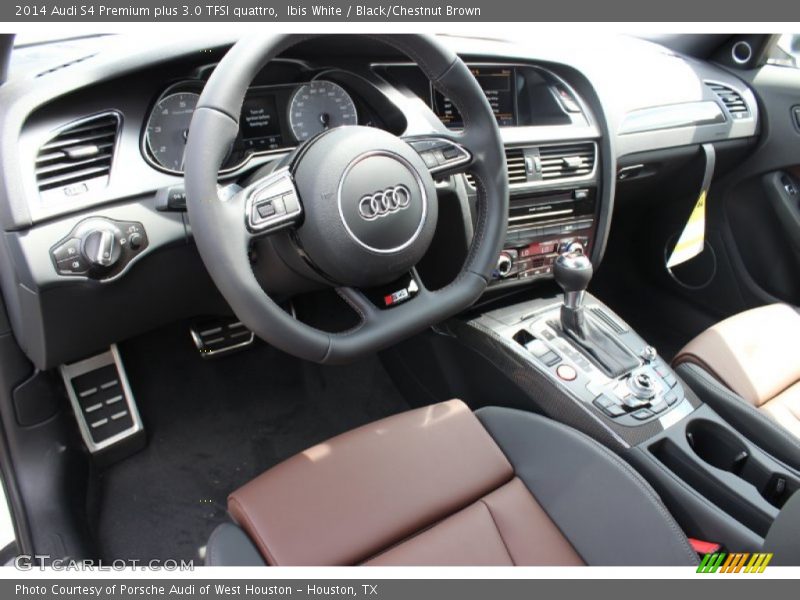 Ibis White / Black/Chestnut Brown 2014 Audi S4 Premium plus 3.0 TFSI quattro