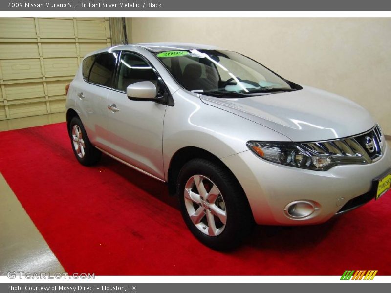 Brilliant Silver Metallic / Black 2009 Nissan Murano SL
