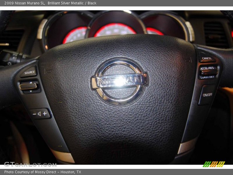 Brilliant Silver Metallic / Black 2009 Nissan Murano SL