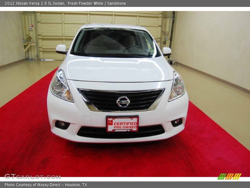 Fresh Powder White / Sandstone 2012 Nissan Versa 1.6 SL Sedan