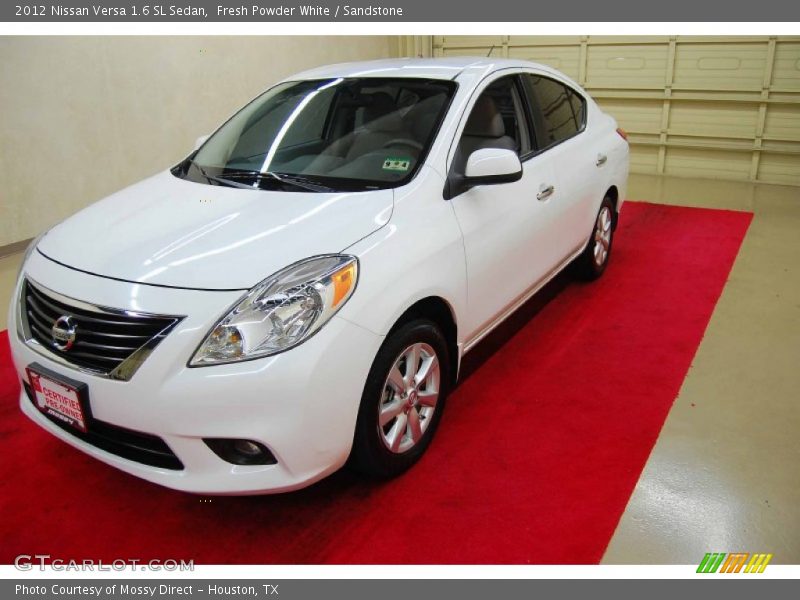 Fresh Powder White / Sandstone 2012 Nissan Versa 1.6 SL Sedan