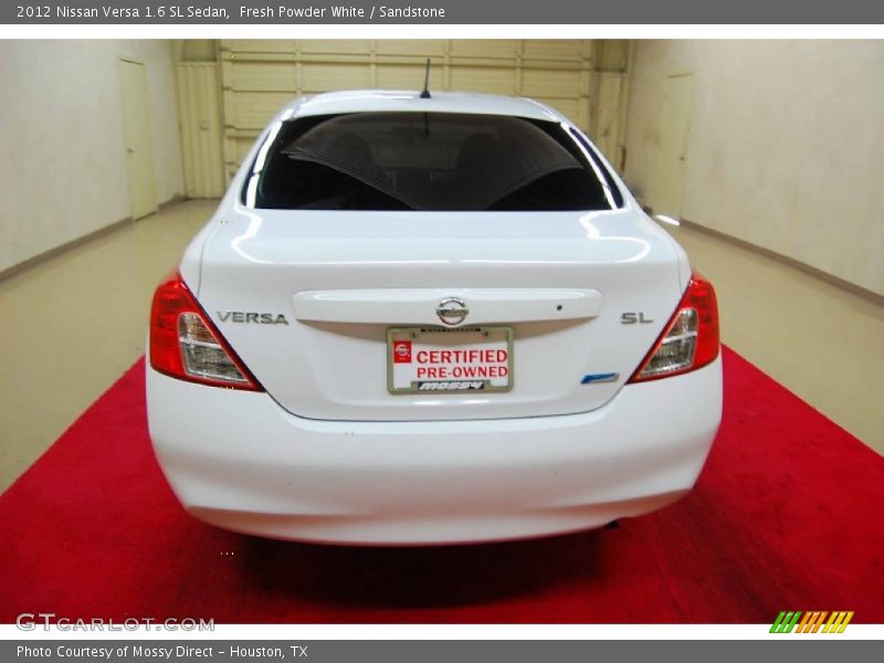 Fresh Powder White / Sandstone 2012 Nissan Versa 1.6 SL Sedan