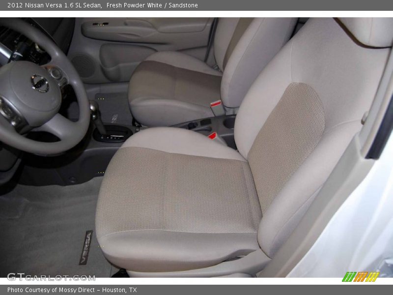 Fresh Powder White / Sandstone 2012 Nissan Versa 1.6 SL Sedan