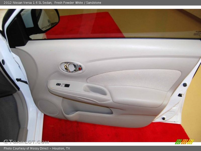 Fresh Powder White / Sandstone 2012 Nissan Versa 1.6 SL Sedan