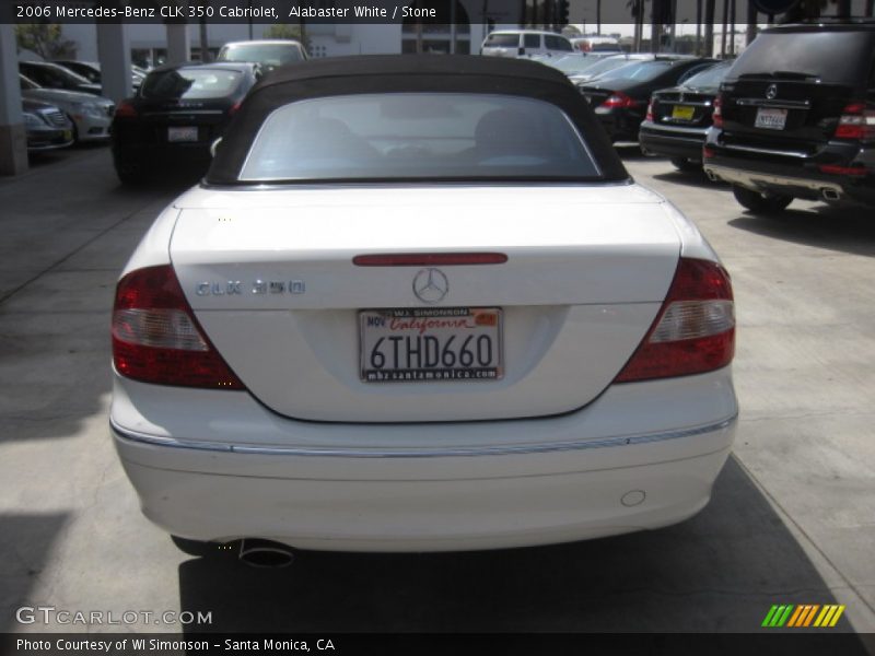 Alabaster White / Stone 2006 Mercedes-Benz CLK 350 Cabriolet