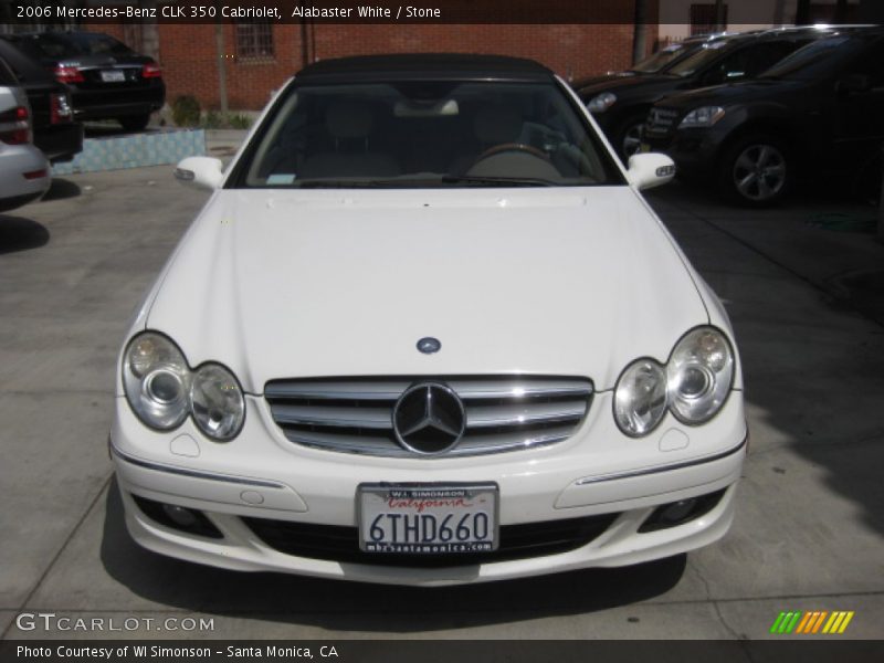 Alabaster White / Stone 2006 Mercedes-Benz CLK 350 Cabriolet