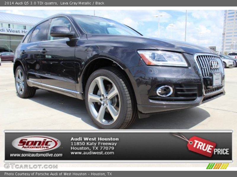 Lava Gray Metallic / Black 2014 Audi Q5 3.0 TDI quattro