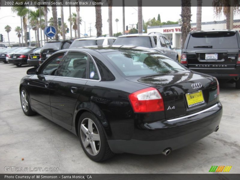 Brilliant Black / Ebony 2002 Audi A4 3.0 quattro Sedan