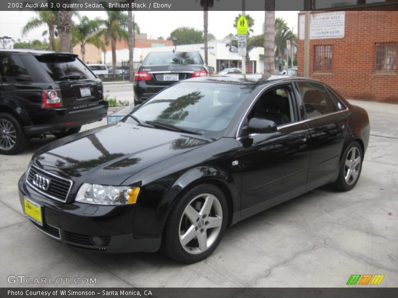Brilliant Black / Ebony 2002 Audi A4 3.0 quattro Sedan