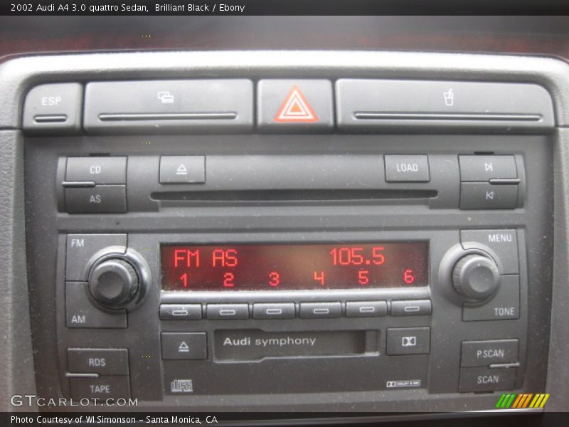 Brilliant Black / Ebony 2002 Audi A4 3.0 quattro Sedan