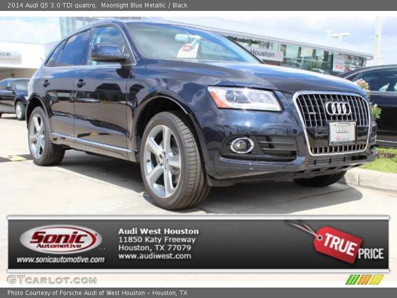Moonlight Blue Metallic / Black 2014 Audi Q5 3.0 TDI quattro