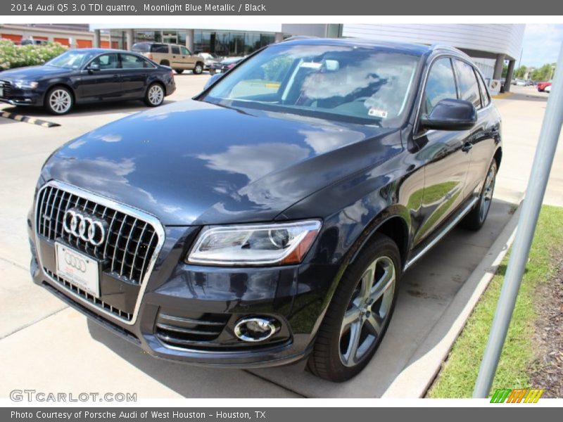 Moonlight Blue Metallic / Black 2014 Audi Q5 3.0 TDI quattro