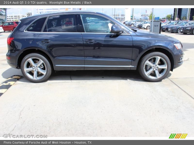 Moonlight Blue Metallic / Black 2014 Audi Q5 3.0 TDI quattro