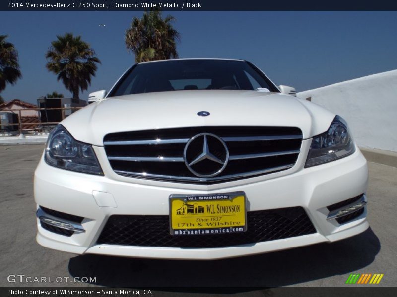 Diamond White Metallic / Black 2014 Mercedes-Benz C 250 Sport