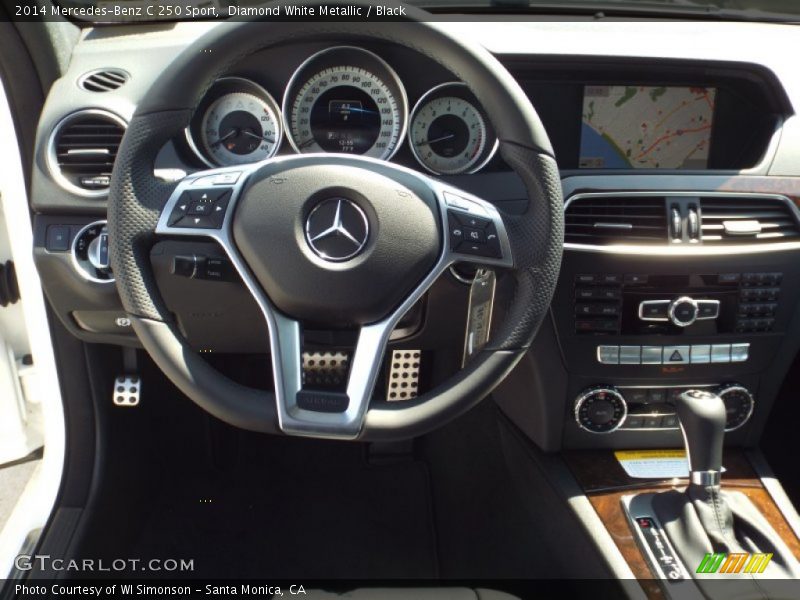Diamond White Metallic / Black 2014 Mercedes-Benz C 250 Sport