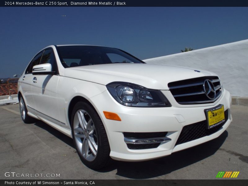 Diamond White Metallic / Black 2014 Mercedes-Benz C 250 Sport