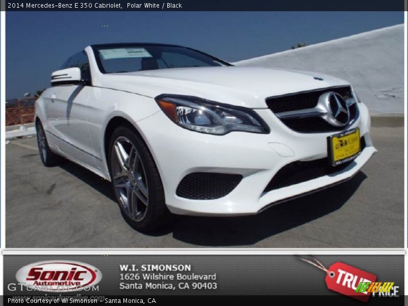 Polar White / Black 2014 Mercedes-Benz E 350 Cabriolet