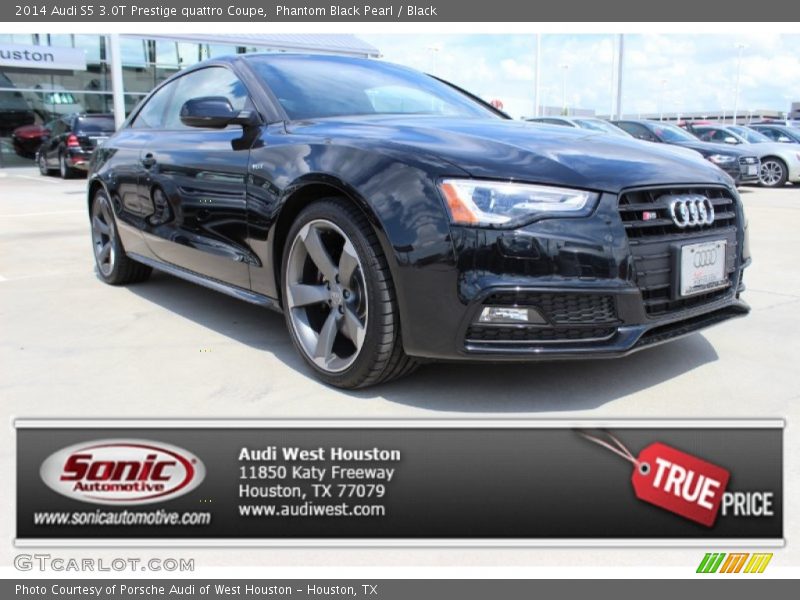 Phantom Black Pearl / Black 2014 Audi S5 3.0T Prestige quattro Coupe