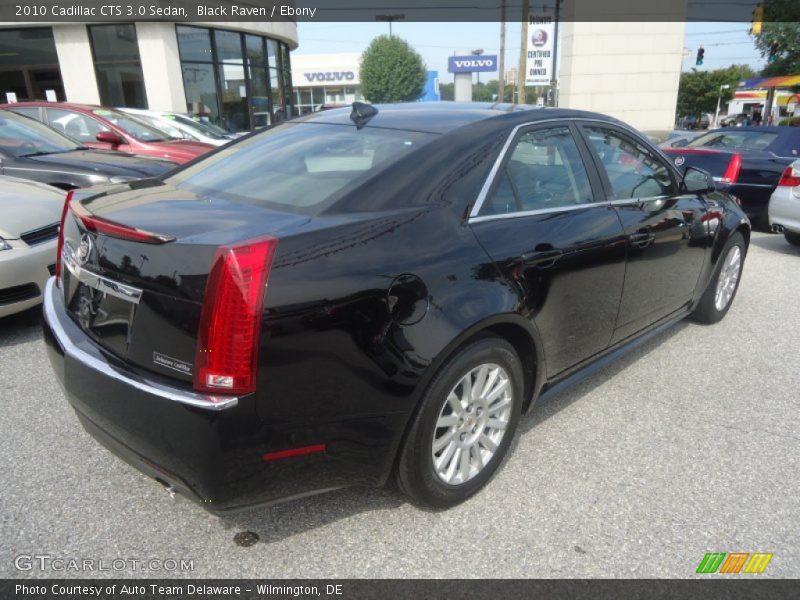Black Raven / Ebony 2010 Cadillac CTS 3.0 Sedan