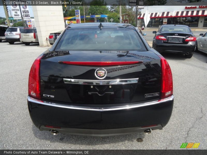 Black Raven / Ebony 2010 Cadillac CTS 3.0 Sedan