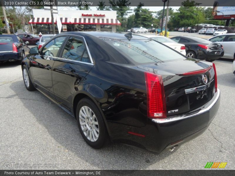 Black Raven / Ebony 2010 Cadillac CTS 3.0 Sedan