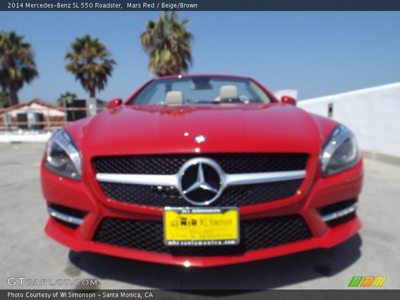 Mars Red / Beige/Brown 2014 Mercedes-Benz SL 550 Roadster