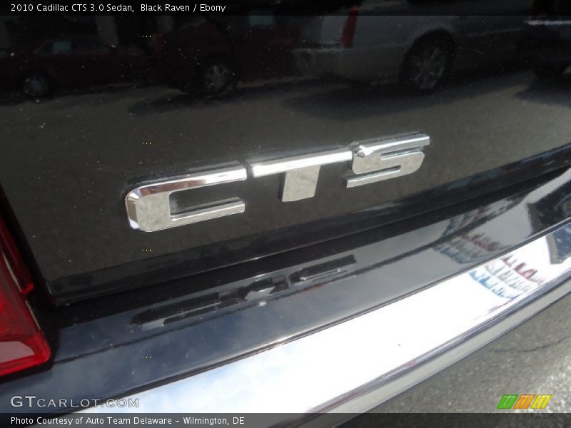 Black Raven / Ebony 2010 Cadillac CTS 3.0 Sedan
