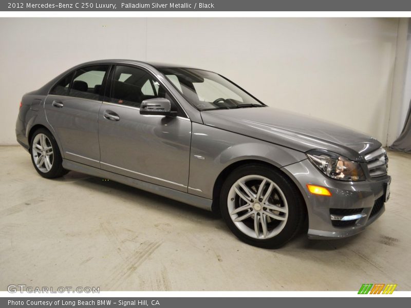 Palladium Silver Metallic / Black 2012 Mercedes-Benz C 250 Luxury