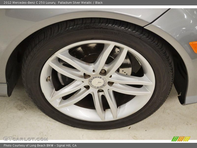 Palladium Silver Metallic / Black 2012 Mercedes-Benz C 250 Luxury
