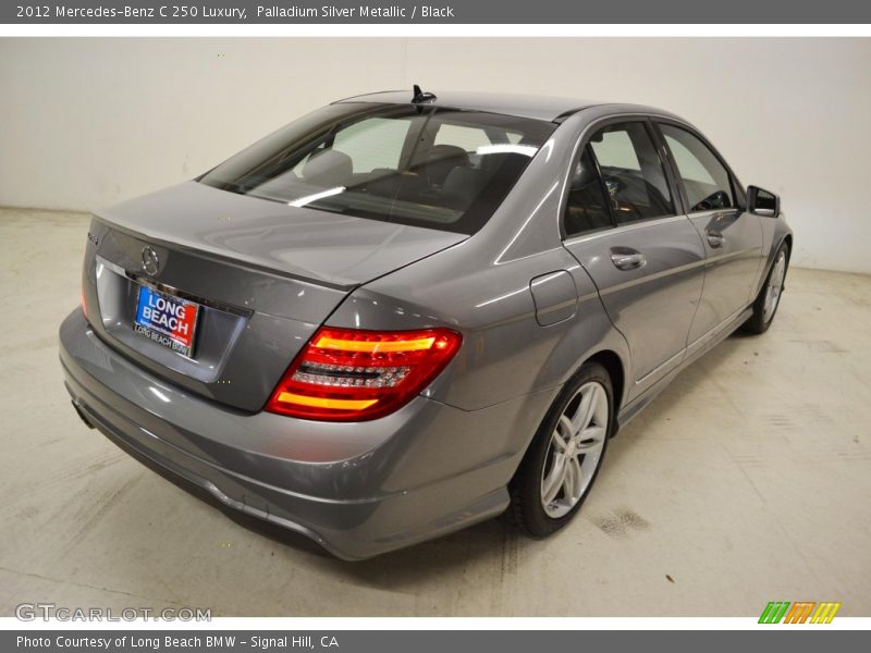 Palladium Silver Metallic / Black 2012 Mercedes-Benz C 250 Luxury