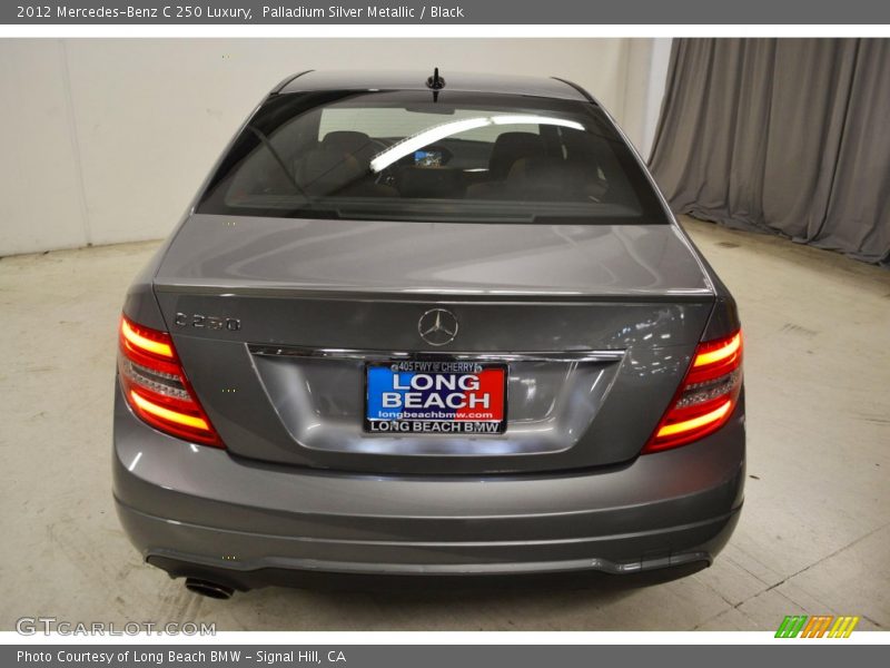 Palladium Silver Metallic / Black 2012 Mercedes-Benz C 250 Luxury