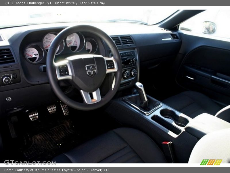 Bright White / Dark Slate Gray 2013 Dodge Challenger R/T