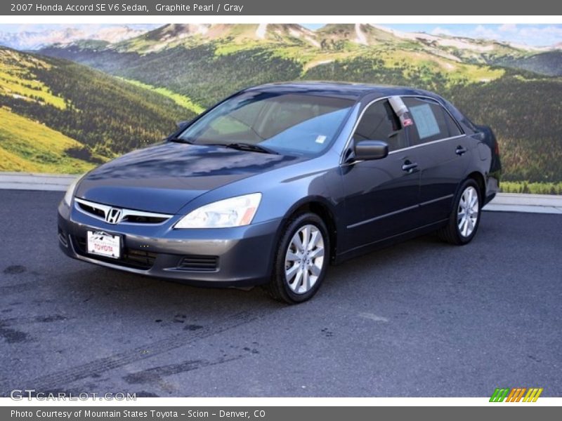 Graphite Pearl / Gray 2007 Honda Accord SE V6 Sedan