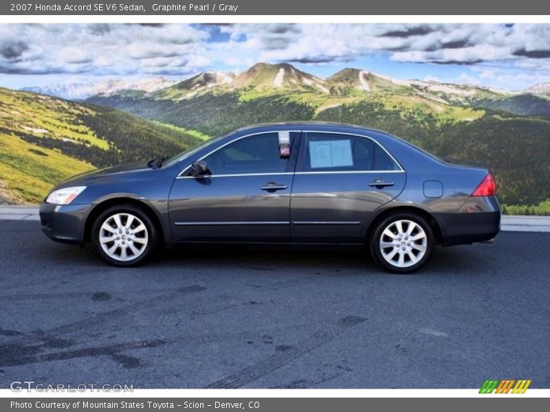 Graphite Pearl / Gray 2007 Honda Accord SE V6 Sedan