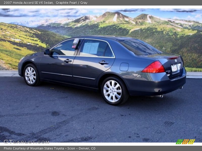 Graphite Pearl / Gray 2007 Honda Accord SE V6 Sedan