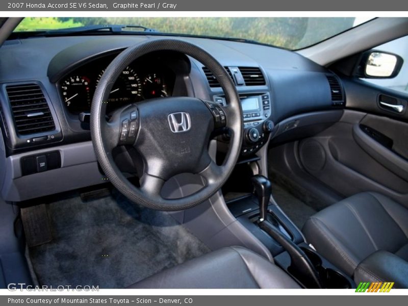 Graphite Pearl / Gray 2007 Honda Accord SE V6 Sedan