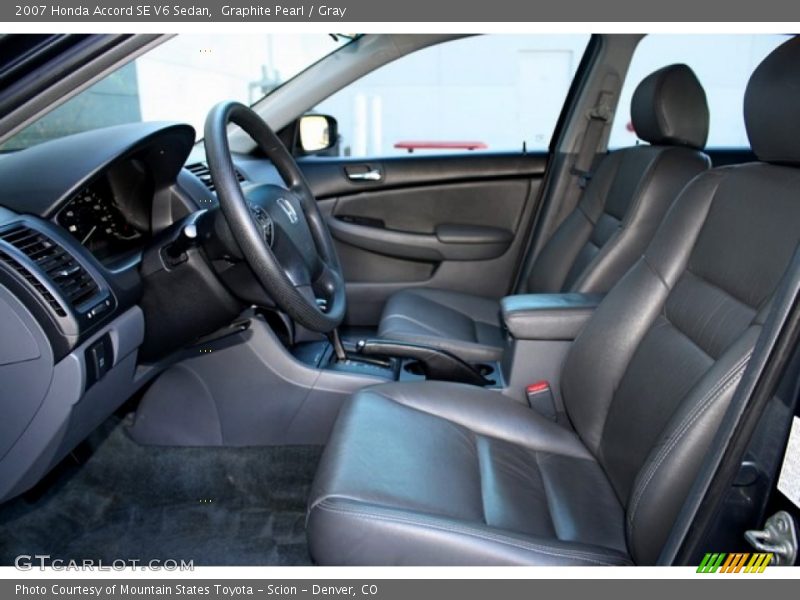 Graphite Pearl / Gray 2007 Honda Accord SE V6 Sedan