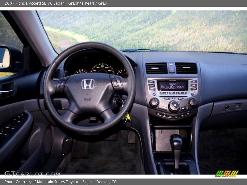 Graphite Pearl / Gray 2007 Honda Accord SE V6 Sedan