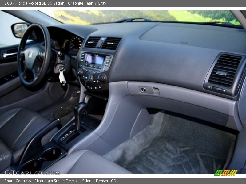 Graphite Pearl / Gray 2007 Honda Accord SE V6 Sedan