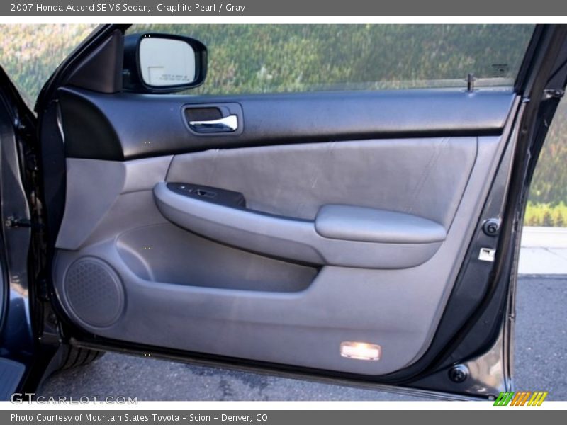 Graphite Pearl / Gray 2007 Honda Accord SE V6 Sedan