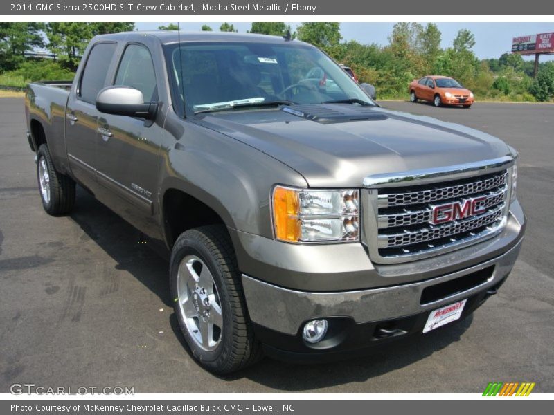 Mocha Steel Metallic / Ebony 2014 GMC Sierra 2500HD SLT Crew Cab 4x4