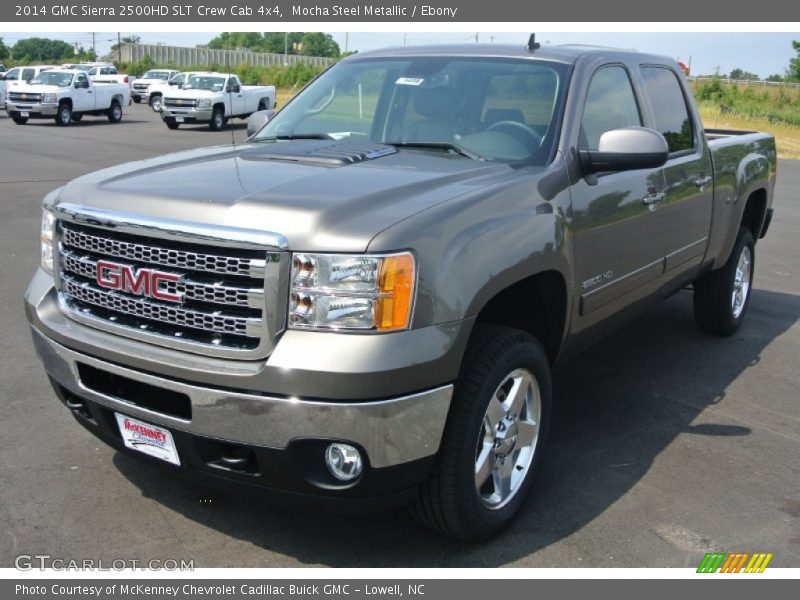 Mocha Steel Metallic / Ebony 2014 GMC Sierra 2500HD SLT Crew Cab 4x4