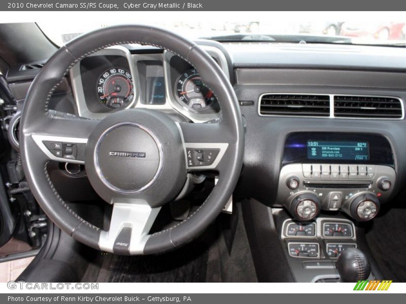 Cyber Gray Metallic / Black 2010 Chevrolet Camaro SS/RS Coupe