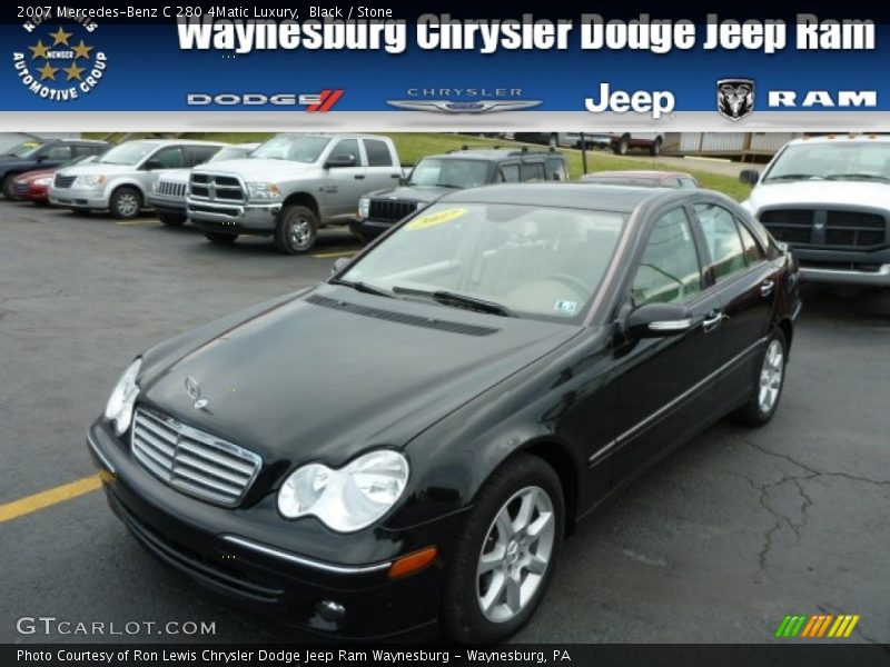 Black / Stone 2007 Mercedes-Benz C 280 4Matic Luxury