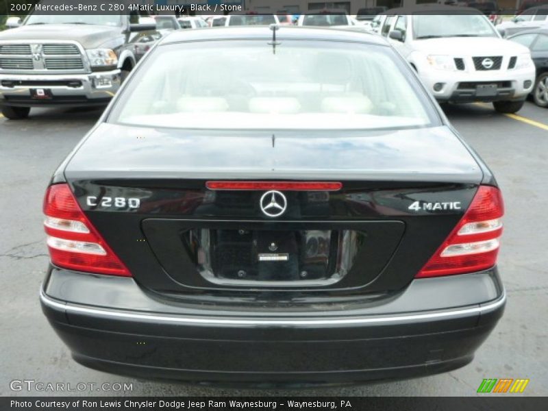 Black / Stone 2007 Mercedes-Benz C 280 4Matic Luxury