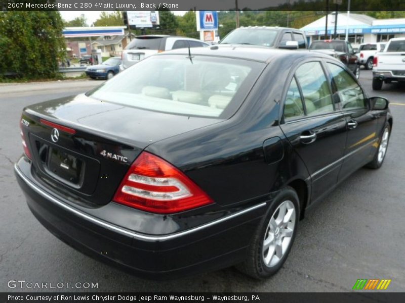Black / Stone 2007 Mercedes-Benz C 280 4Matic Luxury