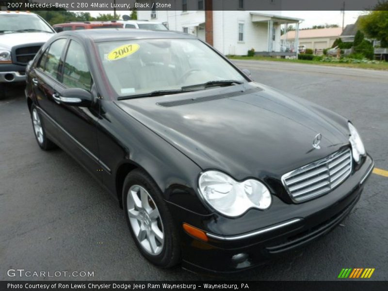 Black / Stone 2007 Mercedes-Benz C 280 4Matic Luxury